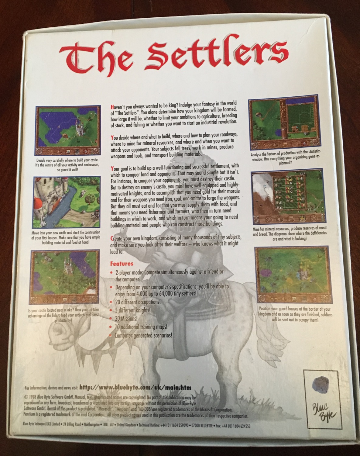 The Settlers Box Back